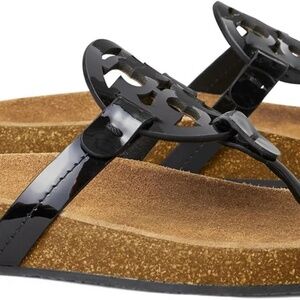 NIB Tory Burch Cloud Miller patent BLACK Sandals